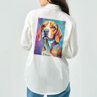 Nananas_webyasanのアーティスティックなビーグル犬 ワークシャツ