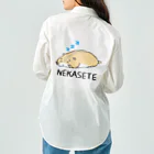 おもしろ書道Tシャツ専門店『てんくり』のNEKASETE（寝かせて）ハムスター② ワークシャツ
