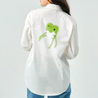 ポンポンアートの工房のPompom art 《薄緑カエル》 ワークシャツ