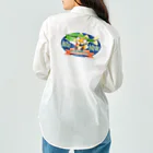 もふもふ♡けもっ娘村　(摩耶夕湖)の『釣り吉お稲荷ちゃん🎣🦊』Ａ楕円型 ワークシャツ