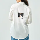 Yumiminのブラックリボン ワークシャツ