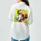 ハッピー・ディライト・ストアの見つめる愛犬 ワークシャツ