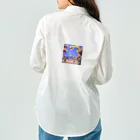 由愛亜季の恐竜と子供 Work Shirt