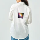 itacyoko(AIイラスト屋)の宇宙に漂う青白い光 ワークシャツ