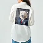 ワンダーワールド・ワンストップの学生服を着たシロクマ④ ワークシャツ