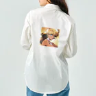 monmoruの1980s ロングヘアーギャル ワークシャツ