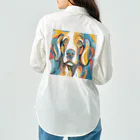 Artistic Allure EmporiumのGolden Retriever Pure Love　ゴールデンレトリバー ピュアラブ Work Shirt