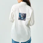 ZZRR12の「夜桜の幻想：桜の精霊」 - "Night Sakura Fantasia: Spirit of the Cherry Blossom" Work Shirt