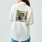 yoiyononakaの図書室の黒猫02 Work Shirt