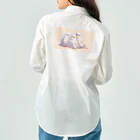 ちゅんちゅんショップの白いセキセイインコ Work Shirt