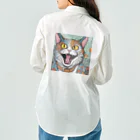 washi-and-washichanのゲス猫 ワークシャツ