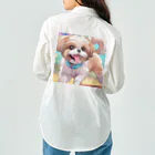 happiness_shopの踊るかわいいシーズー犬 ワークシャツ