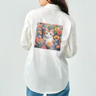 FLOWERアニマルのロココFLOWERキャットコスモス Work Shirt