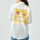 AQUAMETAVERSEの帽子をかぶった可愛いウサギ Marsa 106 Work Shirt