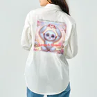 dreamy-designのLOVE&PEACE　シロテナガザルくん Work Shirt