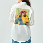 Unique Existenceのart woman mosaic Work Shirt