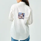 T_yama0429のサムライ少女 ワークシャツ