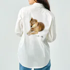 柴犬しばわんこhana873の伏せ？してる柴犬さん Work Shirt