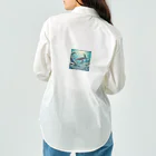 海の幸のウミガメと水流 Work Shirt