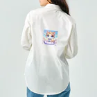 可愛い動物達の可愛い猫 Work Shirt