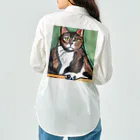 Ppit8のどっしりかまえる猫ちゃん Work Shirt