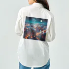Teesignsの月夜に輝く未来都市 Work Shirt