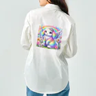 癒され可愛グッズショップのもふもふ うさ天使ちゃん Work Shirt