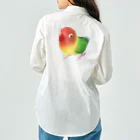 まめるりはことりのボタンインコ　おすましルリゴシボタンインコ【まめるりはことり】 Work Shirt