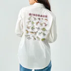 すとろべりーガムFactoryのバックプリント ちょっとゆるい恐竜図鑑 ワークシャツ