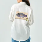 脂身通信Ｚの【魚シリーズ】めじな♪まな板♪2105 ワークシャツ