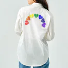 LalaHangeulの무지개색 ~虹色~ ハングルデザイン Work Shirt