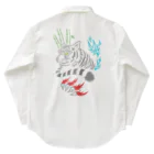 Siderunの館 B2の【バックプリント】白虎を中華風で ワークシャツ
