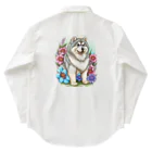 znbmsrrの花アラスカの子犬。 愛犬家のためのキュートなデザイン。 ワークシャツ