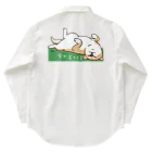 chizuruの柴犬落ちてる（茶）背景グリーン Work Shirt