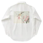 MUGEN ARTの小原古邨　梅に鶯　Ohara Koson / Songbird on blossom branch ワークシャツ