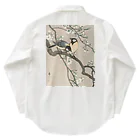 MUGEN ARTの小原古邨　桜の枝に四十雀 Ohara Koson 日本のアートTシャツ＆グッズ ワークシャツ