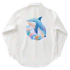 dolphineの可愛いイルカ Work Shirt