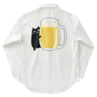 うさやの美味しいビールをゲットしてご満悦の黒猫 Work Shirt