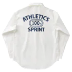 sports_tower スポーツタワーの100メートル競走・短距離走・陸上競技・トラック種目・デザイン・Tシャツ・陸上部・男子・女子・ジュニア・入賞・有力・確実・候補・有望・応援・精神力・集中力・日本人・陸上魂・100m走 ワークシャツ