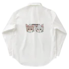 チャリティーグッズ-犬専門デザインのチワワ-チョコタン&ブルーグレー・イザベラタン「I♡CHIHUAHUA」 Work Shirt