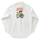 CATLESのCATLES CAR DRIVE ハチワレ猫とキジトラ猫のドライブ Work Shirt