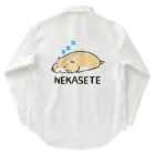 おもしろ書道Tシャツ専門店『てんくり』のNEKASETE（寝かせて）ハムスター② ワークシャツ