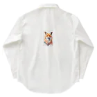kazu@AIイラストのアニメテイストの狐ちゃん ワークシャツ