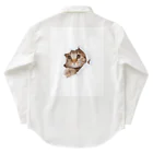 ただの猫好きのWhite Free Cute Funny Cat T-shirt ワークシャツ