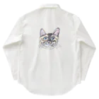 れいにゃん堂&れいにゃあ～と😺のチョークアートの見上げるサビ猫 Work Shirt