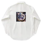 catgoodsの猫と宇宙の時計 ワークシャツ