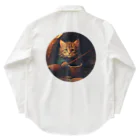 blue_7777　まねきねこショップの土管に住み着いた野良猫 Work Shirt