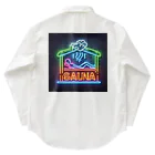 N SAUNA LOGOのネオン風サウナロゴ2 Work Shirt