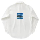 YASU1の湖に反射する富士山 ワークシャツ