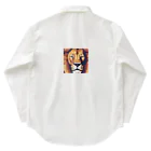 DJシャークのドット絵ライオン Work Shirt